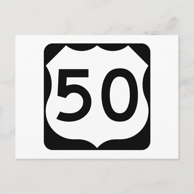 US Route 50 Sign Postcard (Front)