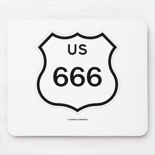 US Route 666 Shield Sign (Transportation Sign) Mouse Pad (Front)