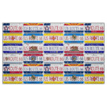 US ROUTE 66 All 8 States Vanity Plates Fabric