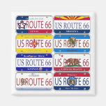 US ROUTE 66 All 8 States Vanity Plates Magnet