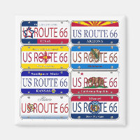 US ROUTE 66 All 8 States Vanity Plates