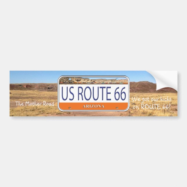 US ROUTE 66 ARIZONA Vanity Plate Bumper Sticker (Front)