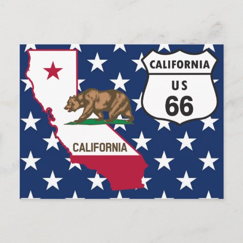 US Route 66 California  postcard