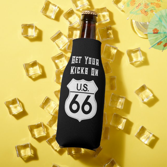 US Route 66 Classic Get Your Kicks Bottle Cooler (In Situ Summer)
