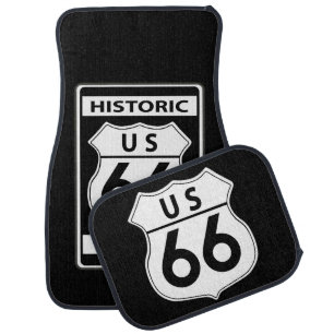 US Route 66 Historic Car Mat Set