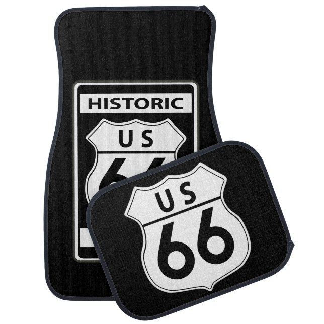 US Route 66 Historic Car Mat Set (Set)