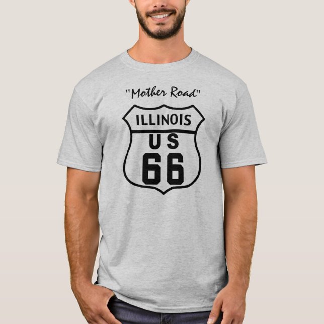 US ROUTE 66 - ILLINOIS T-Shirt (Front)