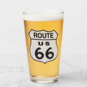 US Route 66 Pint Drinking Glass