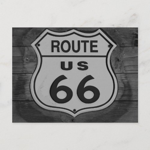 US Route 66 sign postcard