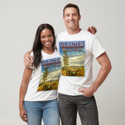 US ROUTE 66 _ THE MOST FAMOUS ROADS IN THE USA T_Shirt