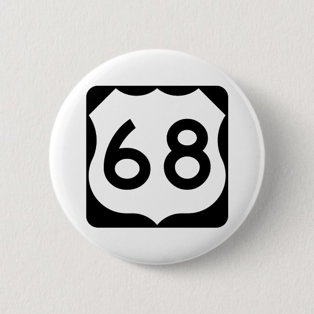 US Route 68 Sign Button (Front)