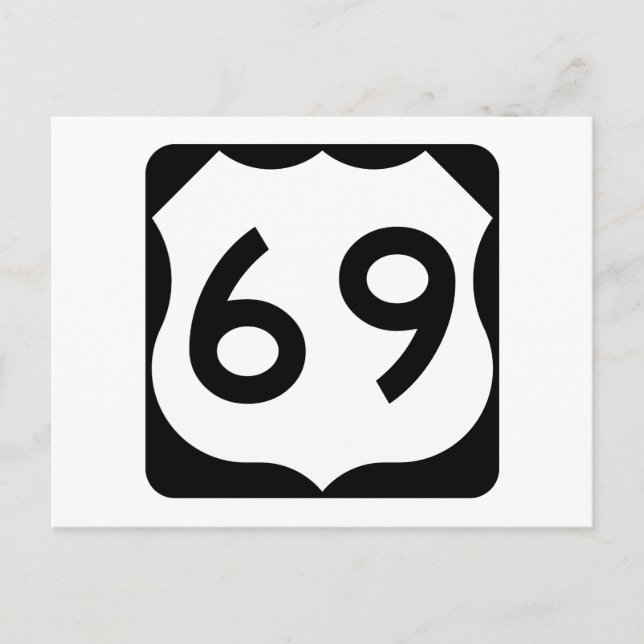 US Route 69 Sign Postcard (Front)