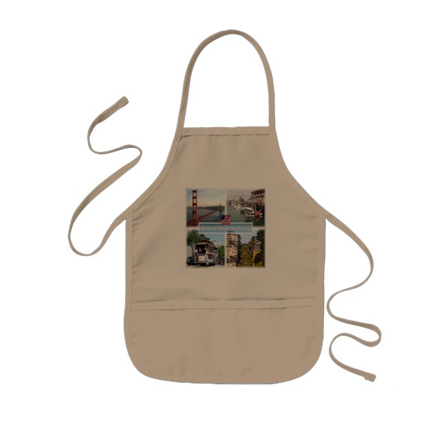 US San Francisco - Golden Gate Bridge - Cable Car. Kids' Apron (Front)
