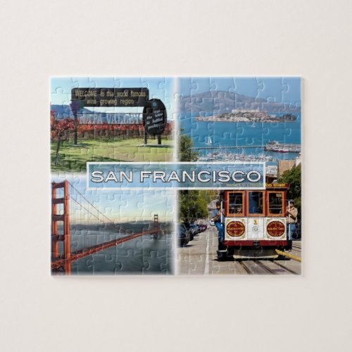 US San Francisco _ Napa Valley Golden Gate Bridge Jigsaw Puzzle