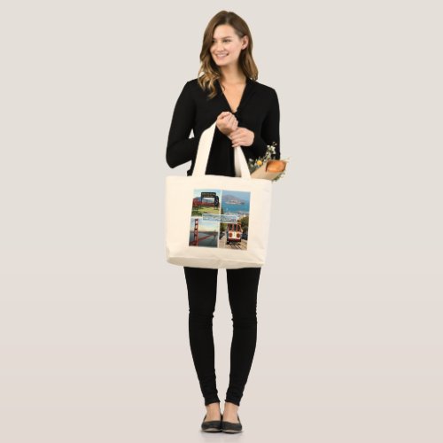 US San Francisco _ Napa Valley Golden Gate Bridge Large Tote Bag