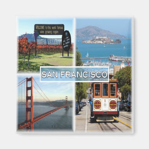 US San Francisco - Napa Valley Golden Gate Bridge Magnet