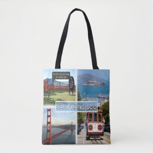 US San Francisco _ Napa Valley Golden Gate Bridge Tote Bag