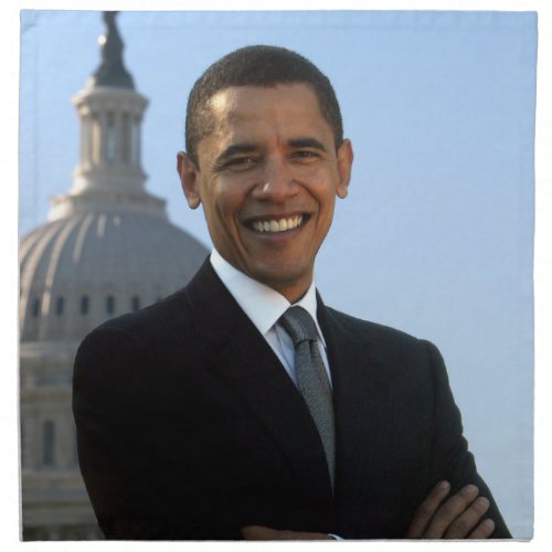 US Senator 44th American President Barack Obama Cloth Napkin