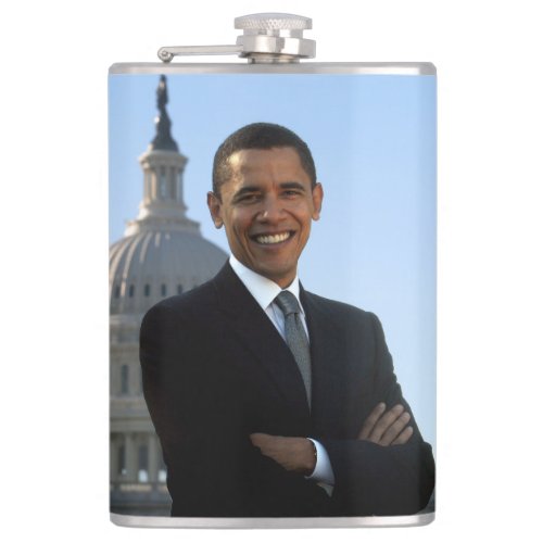 US Senator 44th American President Barack Obama Flask