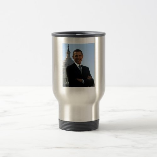 US Senator 44th American President Barack Obama Travel Mug