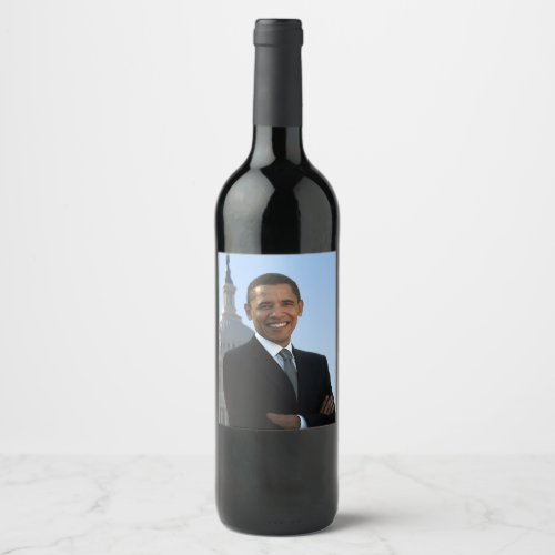 US Senator 44th American President Barack Obama Wine Label