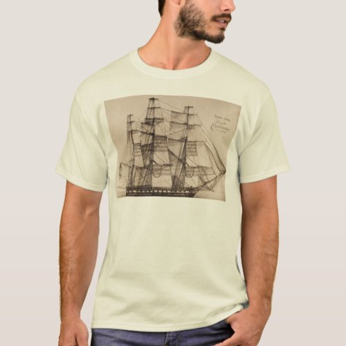 US Ships Constellation sailplan T_Shirt