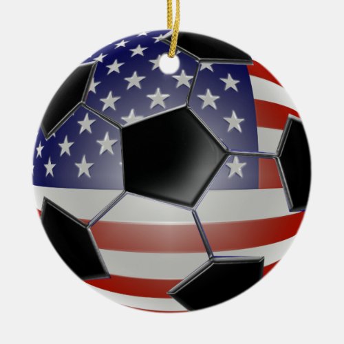US Soccer Ball Ornament