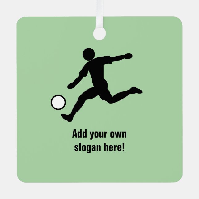 US Soccer / Briitish Football Player and his name Metal Ornament (Front)