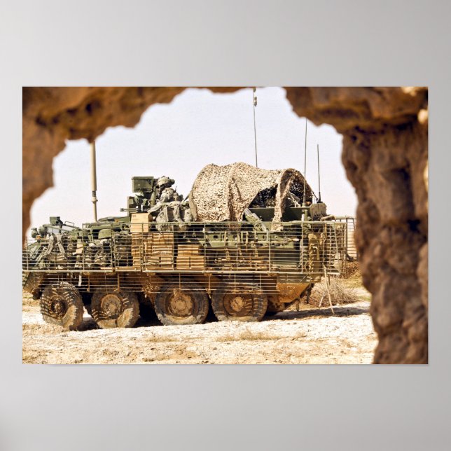 US Soldiers conduct a combat patrol in Afghanis Poster (Front)