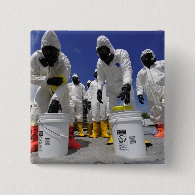 US Soldiers from the 457th Chemical Battalion Button (Front)