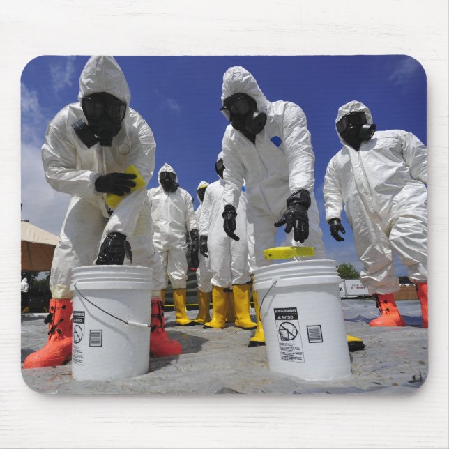 US Soldiers from the 457th Chemical Battalion Mouse Pad (Front)