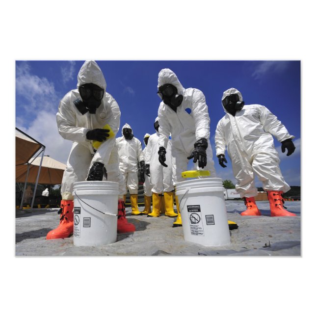 US Soldiers from the 457th Chemical Battalion Photo Print (Front)