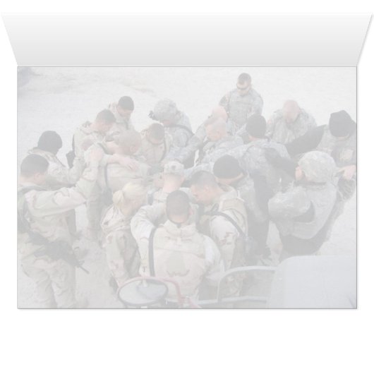US Soldiers Praying - Customized (Inside Horizontal (Bottom))