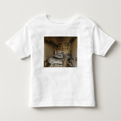 US Soldiers sleep in an abandoned mud house Toddler T_shirt