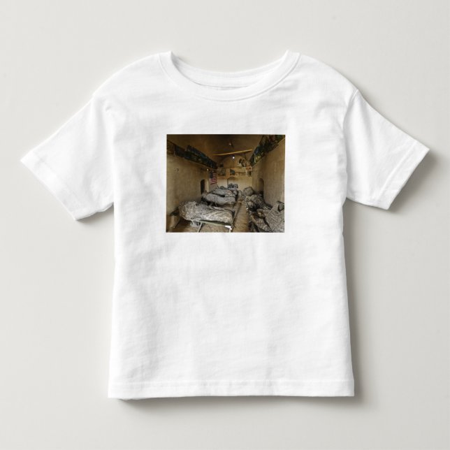 US Soldiers sleep in an abandoned mud house Toddler T-shirt (Front)