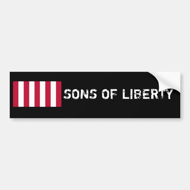 US_Sons_OfLiberty_9Stripes_Flag, SONS OF LIBERTY Bumper Sticker (Front)