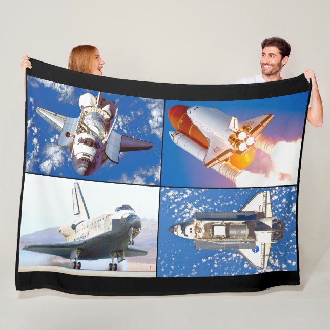 US SPACE SHUTTLE DISCOVERY FLEECE BLANKET (In Situ)