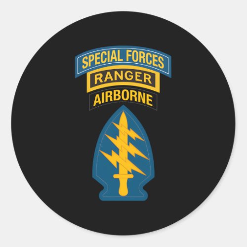 Us Special Forces Special Forces Ranger 20 Classic Round Sticker
