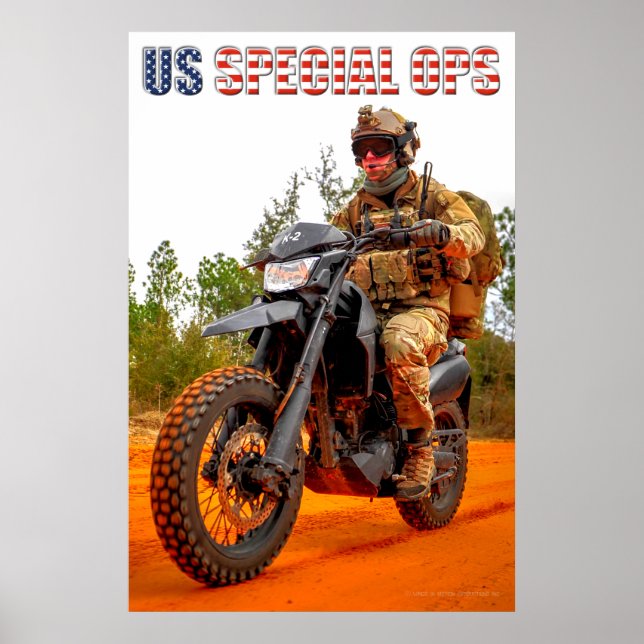 US SPECIAL OPS MOTORCYCLE POSTER (Front)