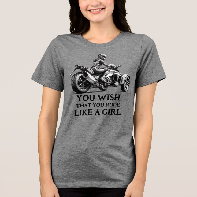 US Spyder Ryders - Like A Girl Front Tri-Blend Shirt (Front)