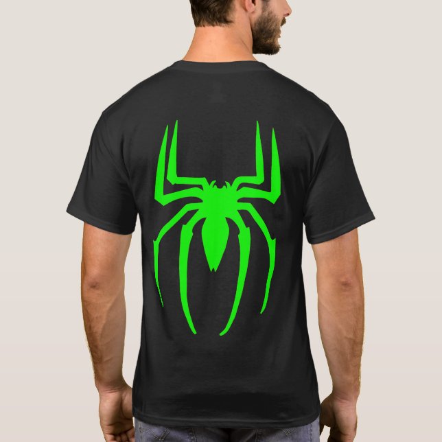 US Spyder Ryders - Spider Back Green T-Shirt (Back)