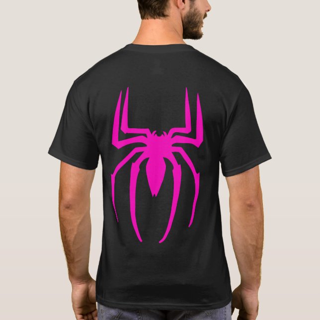 US Spyder Ryders - Spider Back Pink T-Shirt (Back)