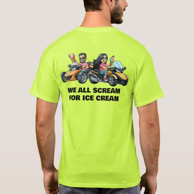 US Spyder Ryders - We All Scream For Ice Cream T-Shirt (Back)