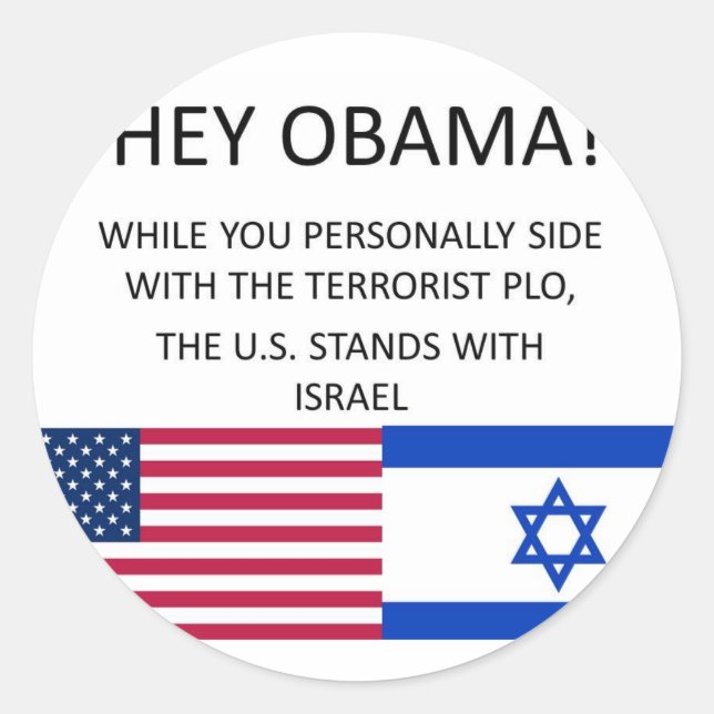 US stands with ISRAEL Classic Round Sticker (Front)
