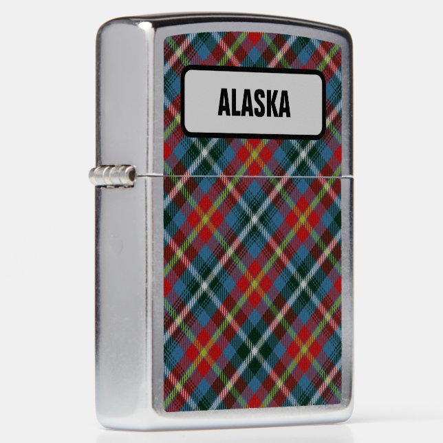 US State Tartan - Alaska Zippo Lighter (Right)