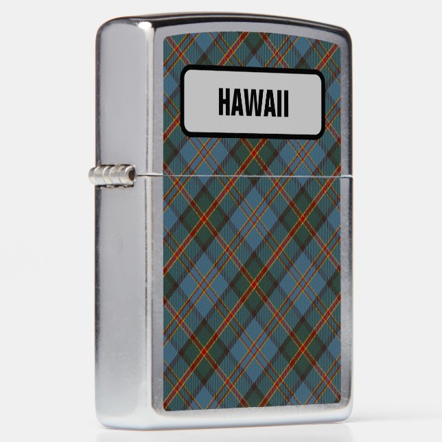 US State Tartan - Hawaii Zippo Lighter (Right)