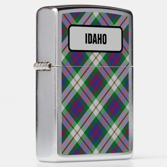 US State Tartan - Idaho Zippo Lighter (Right)
