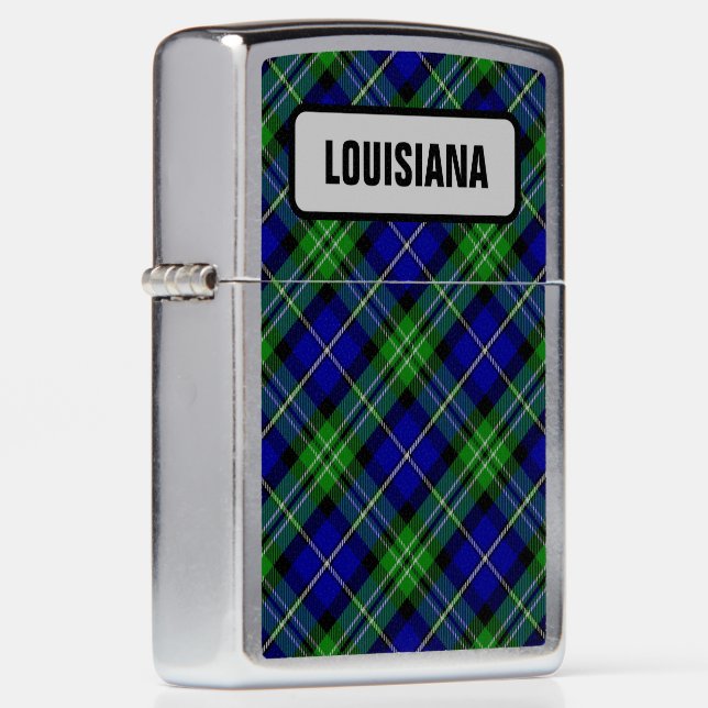 US State Tartan - Louisiana Zippo Lighter (Right)