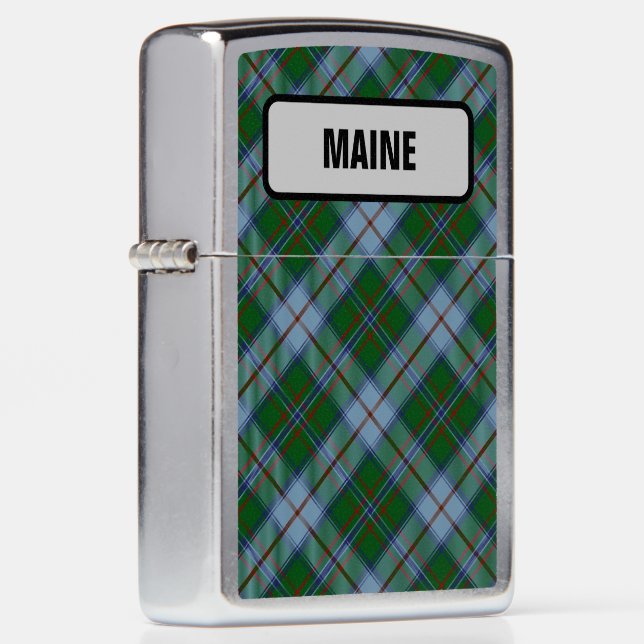 US State Tartan - Maine Zippo Lighter (Right)