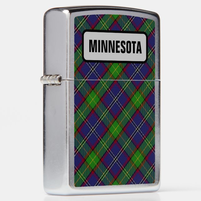 US State Tartan - Minnesota Zippo Lighter (Right)